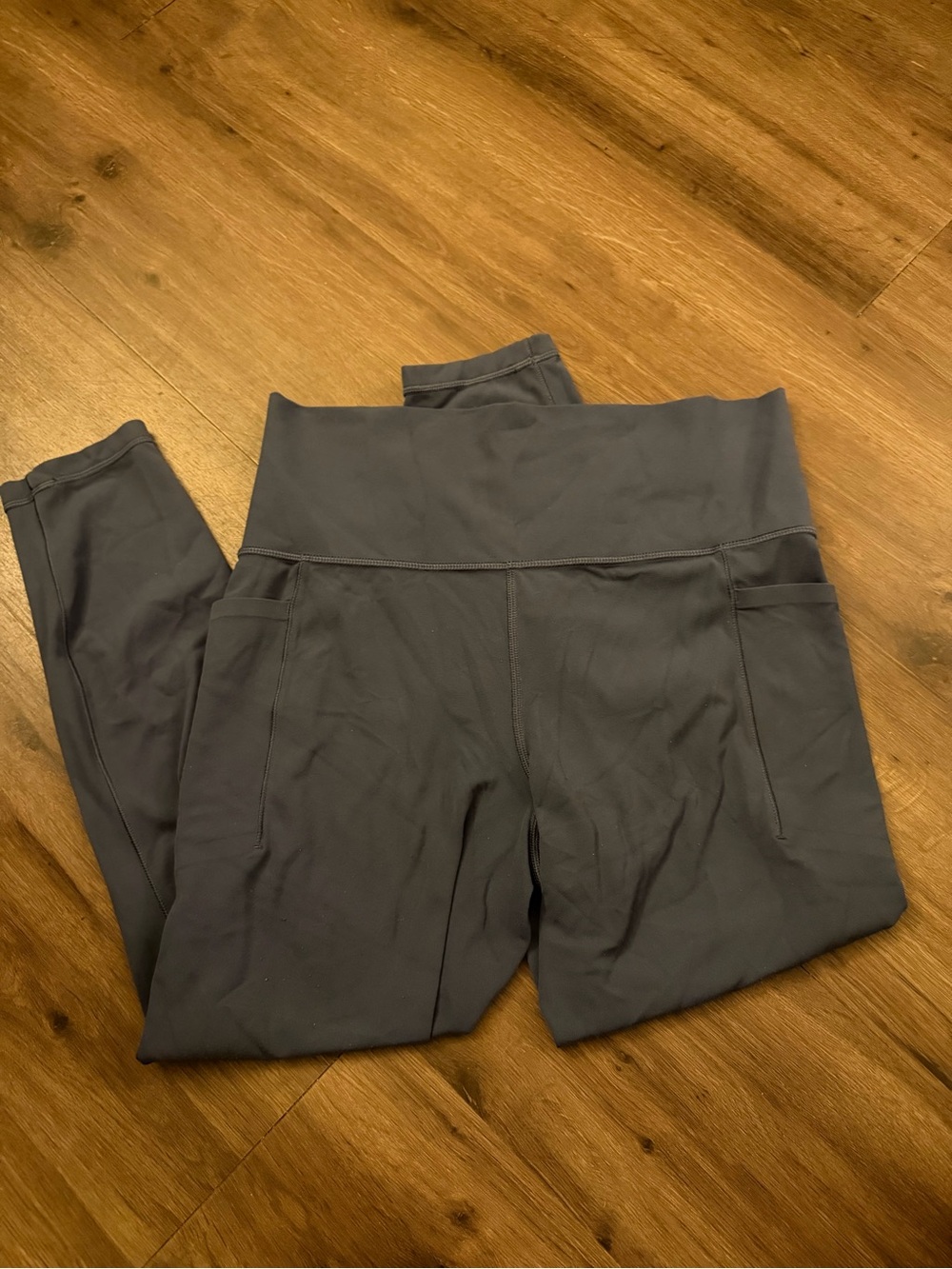 Athleta High-Waist Pocket Yoga Leggings - Charcoal